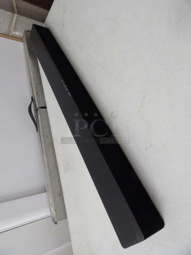 ONN 2.1 CH Soundbar with Subwoofer, Dimensions 23x2.6x3.1, power 100-240V - 50/60Hz, color black, includes 2 internal speakers and 1 wireless subwoofer, inlcudes connections
brand new in box - Image 4 of 5