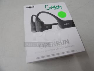 Sport Headphones, OPENRUN Shokz, Color Black, Model# S803 Bone Conduction Sport Headphones, 8 hours of music