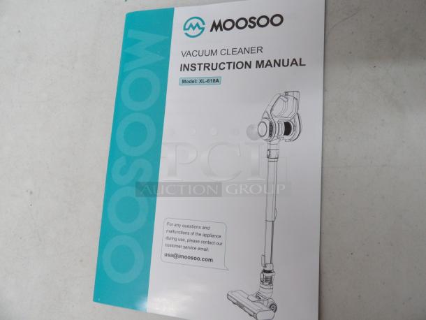 MOOSOO Stick Vacuum Cleaner, model# XL618A, 100W, 17x11x7.5
brand new in box!!! - Image 1 of 5