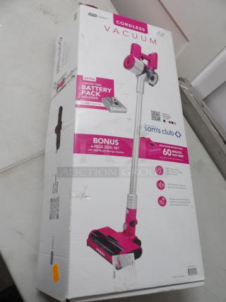 ePro Select Cordless Vacuum, Hot Pink Color!!!  Extra battery Pack included Model#, 60 min run time.  model# EV2738PK
New in box