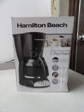 Hamilton Beach 12 cup programmable Coffee Maker, Model# 49465RG
Brand New in Box, never used - Item #1186595