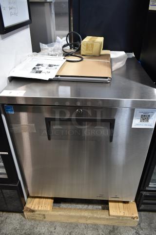 BRAND NEW SCRATCH AND DENT! 2024 True TUC-27-HC Stainless Steel Commercial Single Door Undercounter Cooler. 115 Volts, 1 Phase.
