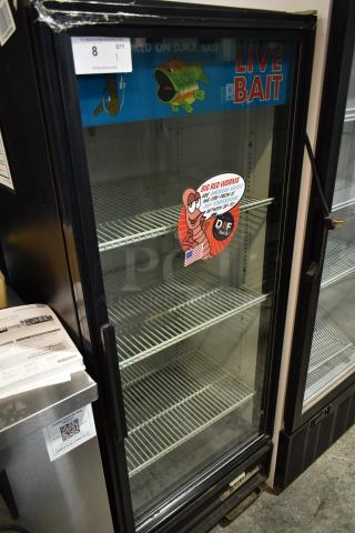 True GDM-12 Metal Commercial Single Door Reach In Cooler Merchandiser w/ Poly Coated Racks. 115 Volts, 1 Phase.