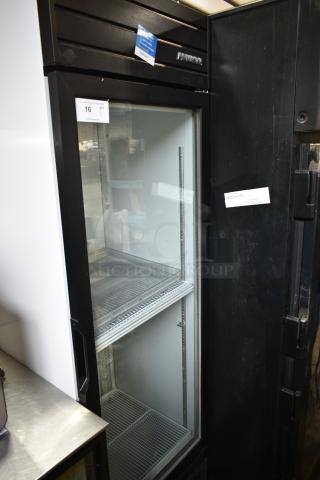 2019 Habco SE18 Metal Commercial Single Door Reach In Cooler Merchandiser w/ Poly Coated Racks. 115 Volts, 1 Phase.
