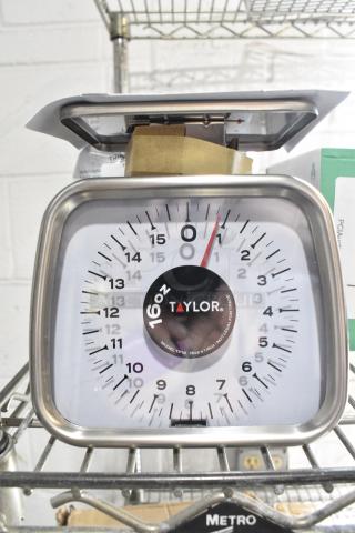 2 BRAND NEW SCRATCH AND DENT! Taylor TP16 16 oz. Compact Mechanical Portion Control Scale. 2 Times Your Bid!