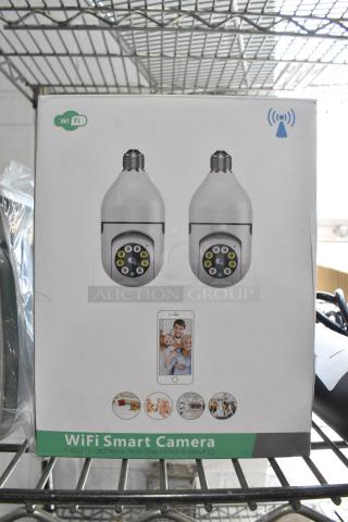BRAND NEW SCRATCH AND DENT! 2.4GHz Light Bulb Security Camera 1080P Security Cameras Wireless Outdoor Indoor 360°Color Night Vision, Motion Detection, Audible Alarm, Two-Way Talk, Easy Installation-2Pcs