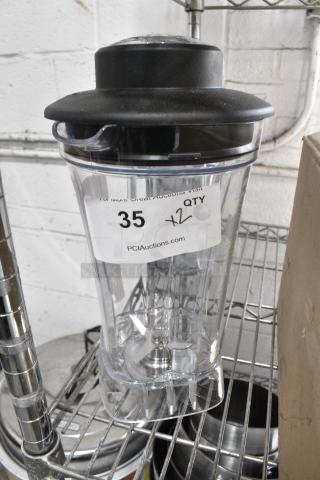 2 BRAND NEW SCRATCH AND DENT! VitaMix Clear Poly Blender w/ 1 Lid. 2 Times Your Bid!