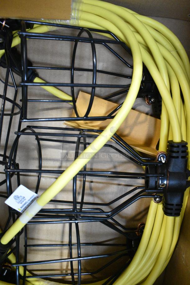 2 BRAND NEW SCRATCH AND DENT! Voltec 08-00197 U-Ground Work Light String with 5 Metal Cages - 50' 12/3 Cord, 150W Bulb Rating. 2 Times Your Bid! - Image 3 of 5
