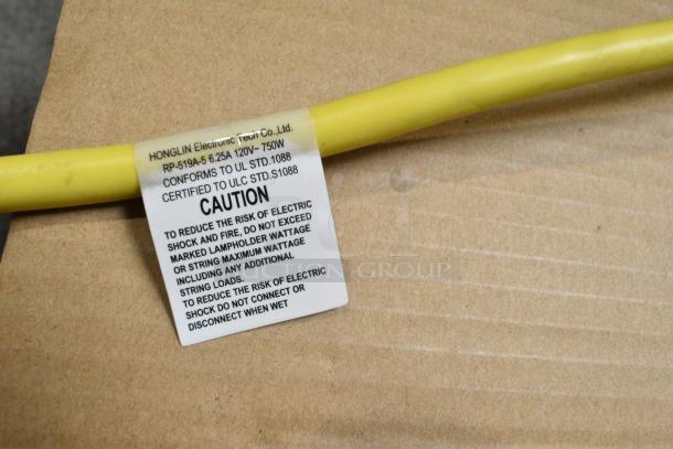 2 BRAND NEW SCRATCH AND DENT! Voltec 08-00197 U-Ground Work Light String with 5 Metal Cages - 50' 12/3 Cord, 150W Bulb Rating. 2 Times Your Bid! - Image 5 of 5