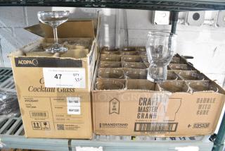 2 BRAND NEW SCRATCH AND DENT! Items Including 3 5535447 Acopa 4 oz. Coupe Cocktail Glass and 23 Rastal Craft Master Grand 16 oz. Beer Glass. 2 Times Your Bid!