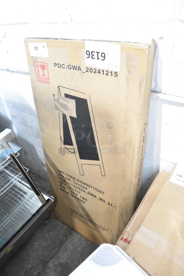 BRAND NEW SCRATCH AND DENT! HBCY 642890770207 Outdoor A-Frame Chalkboard Sign - Image 2 of 4