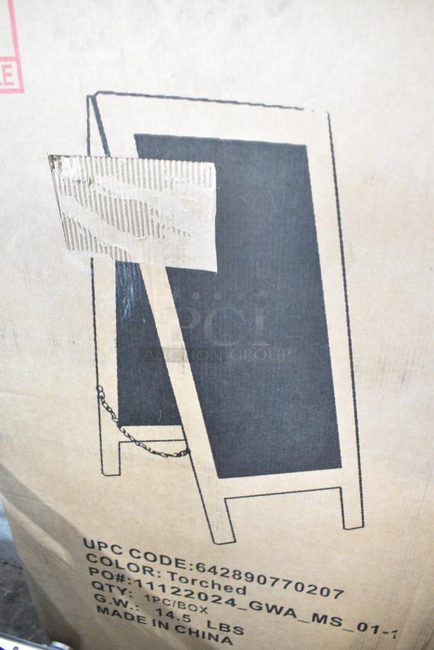 BRAND NEW SCRATCH AND DENT! HBCY 642890770207 Outdoor A-Frame Chalkboard Sign - Image 3 of 4