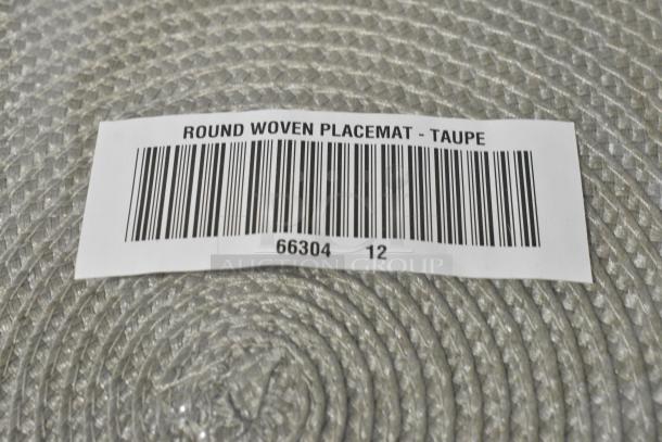 4 BRAND NEW SCRATCH AND DENT! Items Including Taupe 66304 Round Woven Placemat and 427UMCSR09SB Lancaster Table & Seating 9' Round Poppy Red Replacement Umbrella Canopy for Steel Push Lift Umbrellas. 4 Times Your Bid! - Image 3 of 5