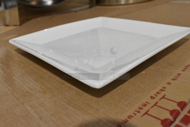 6 BRAND NEW SCRATCH AND DENT! Boxes of 4 Acopa White Ceramic Square Plates. 6 Times Your Bid! - Image 2 of 5