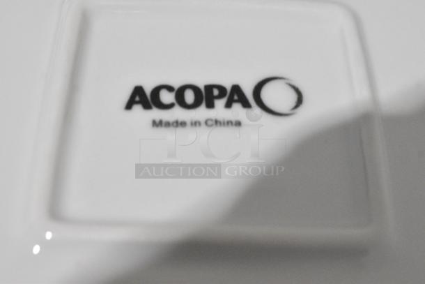 6 BRAND NEW SCRATCH AND DENT! Boxes of 4 Acopa White Ceramic Square Plates. 6 Times Your Bid! - Image 4 of 5