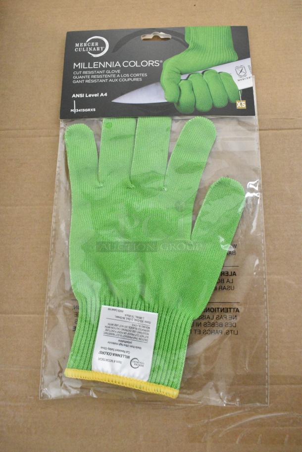 10 BRAND NEW SCRATCH AND DENT! Mercer Culinary M33415GR Millennia Colors® Green A4 Level Cut-Resistant Glove. 10 Times Your Bid! - Image 1 of 5