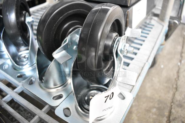 BRAND NEW SCRATCH AND DENT! Lot of 4 Commercial Casters - Image 2 of 3