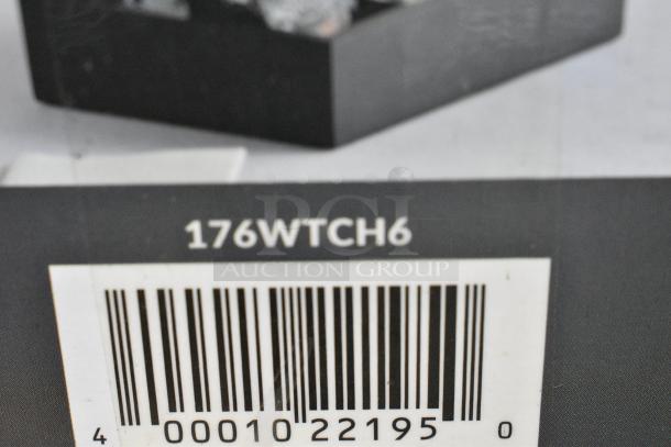 2 BRAND NEW SCRATCH AND DENT! Choice 176WTCH6 Black Wood 6 Compartment Tea Chest with Window. 2 Times Your Bid! - Image 6 of 7