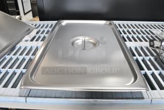 13 BRAND NEW SCRATCH AND DENT! Choice 4070110 Full Size Stainless Steel Solid Steam Table / Hotel Pan Cover. 13 Times Your Bid!
