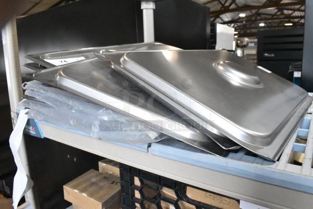13 BRAND NEW SCRATCH AND DENT! Choice 4070110 Full Size Stainless Steel Solid Steam Table / Hotel Pan Cover. 13 Times Your Bid! - Image 3 of 3