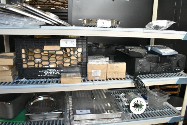 ALL ONE MONEY! Tier Lot of Various Items Including RCA Home Theater Audio Video Receiver, Odec 1080P Webcam - Image 1 of 7