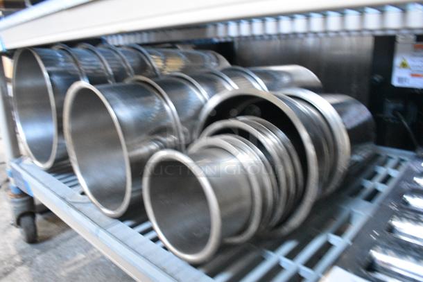 ALL ONE MONEY! Tier Lot of Various Stainless Steel Items Including Hood Filter, Cylindrical Drop In Bins - Image 2 of 5