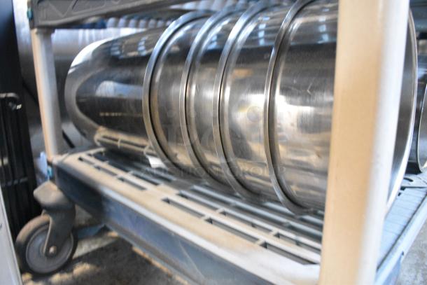 ALL ONE MONEY! Tier Lot of Various Stainless Steel Items Including Hood Filter, Cylindrical Drop In Bins - Image 4 of 5