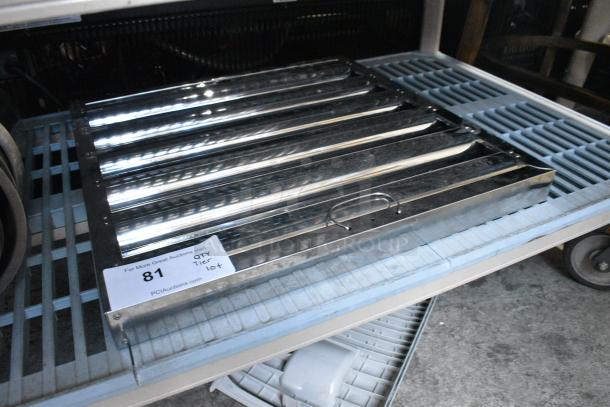 ALL ONE MONEY! Tier Lot of Various Stainless Steel Items Including Hood Filter, Cylindrical Drop In Bins - Image 5 of 5
