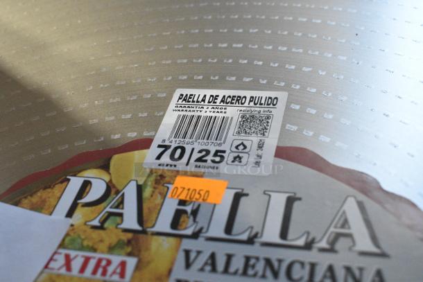 3 BRAND NEW SCRATCH AND DENT! Matfer Bourgeat 27 1/2" Polished Carbon Steel Paella Pan 071050. 3 Times Your Bid! - Image 3 of 3