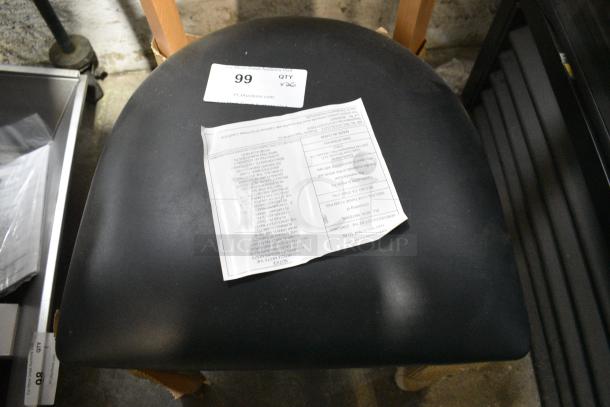 26 BRAND NEW SCRATCH AND DENT! Lancaster Table & Seating Wooden Dining Height Chair w/ Black Seat Cushion. 26 Times Your Bid! - Image 5 of 6