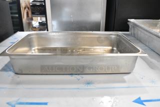 3 BRAND NEW SCRATCH AND DENT! Choice 4070049 Full Size 4" Deep 24 Gauge Anti-Jam Stainless Steel Steam Table / Hotel Pan. 3 Times Your Bid!
