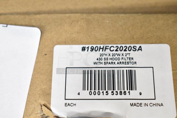 3 BRAND NEW SCRATCH AND DENT! Assure 190HFC 20"(H) x 20"(W) x 2"(T) Stainless Steel Hood Filter with Spark Arrestor. 3 Times Your Bid! - Image 5 of 5