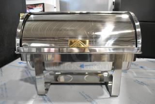 BRAND NEW SCRATCH AND DENT! Stainless Steel Roll Top Chafer.