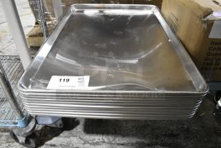 10 BRAND NEW SCRATCH AND DENT! Advance Tabco 18-8A-26 Full Size 18 Gauge 18" x 26" Wire in Rim Aluminum Sheet Pan. 10 Times Your Bid!