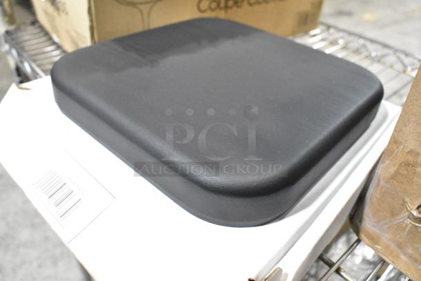 BRAND NEW SCRATCH AND DENT! Box of 11 Lancaster Table & Seating 164TFBLKSAMP 8" x 8" Square Thermo-Formed MDF Table Top with Black Wood Finish - Sample - Image 3 of 7