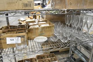 4 BRAND NEW SCRATCH AND DENT! Items Including 5535612 Acopa Saloon 12 oz. Rocks / Old Fashioned Glass, Tuxton TNR-011 Nevada 3.5 oz. Eggshell Narrow Rim China Fruit Dish, Stemless Wine Glasses and Champagne Flutes. 4 Times Your Bid!