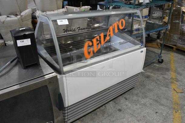 iarp AFRIKA 126 Metal Commercial Floor Style Gelato Case Merchandiser w/ Stainless Steel Drop In Bins. 115 Volts, 1 Phase. Tested and Working! - Image 2 of 8