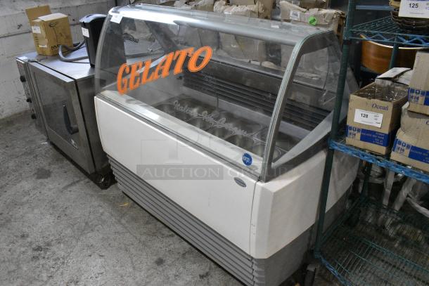 iarp AFRIKA 126 Metal Commercial Floor Style Gelato Case Merchandiser w/ Stainless Steel Drop In Bins. 115 Volts, 1 Phase. Tested and Working! - Image 3 of 8