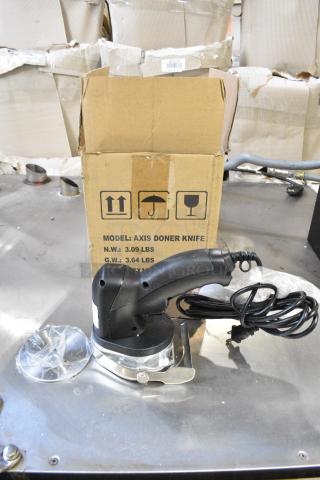 BRAND NEW SCRATCH AND DENT! Axis MVP Axis Doner Knife Shawarma Doner Knife Kebab Slicer. 110 Volts, 1 Phase.