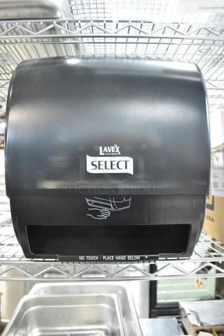 BRAND NEW SCRATCH AND DENT! Lavex Black Poly Paper Towel Dispenser.