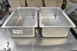 2 BRAND NEW SCRATCH AND DENT! Vollrath 99780 6 3/4" Deep Full Size Stainless Steel Dripless Steam Table Spillage Pan. 2 Times Your Bid!