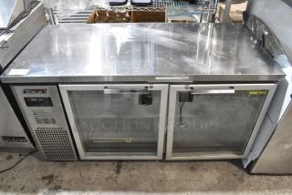 Turbo Air JUR-60-G Stainless Steel Commercial 2 Door Back Bar Cooler Merchandiser. 115 Volts, 1 Phase. Tested and Working!