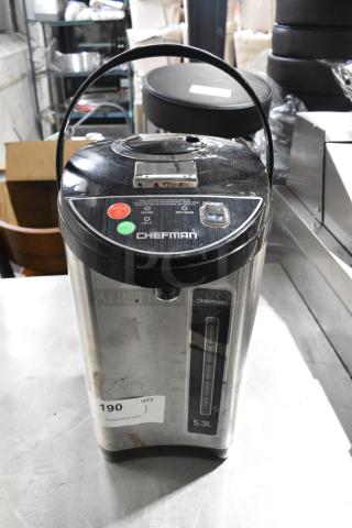 Chefman RJ16-SS Metal Countertop Hot Water Pot. 120 Volts, 1 Phase.