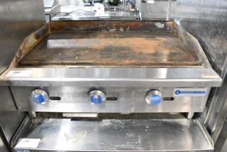 Standard Range SR-G36-M Stainless Steel Commercial Natural Gas Powered Flat Top Griddle.