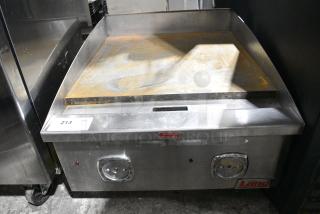 Lang Star 324T Stainless Steel Commercial Countertop Electric Powered Flat Top Griddle. 440 Volts, 1/3 Phase.