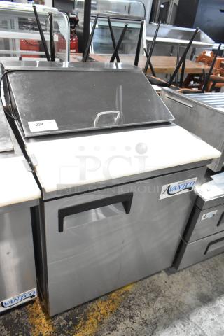 2024 Avantco 178APT27HC Stainless Steel Commercial Sandwich Salad Prep Table Bain Marie Mega Top on Commercial Casters. 115 Volts, 1 Phase. Tested and Working!
