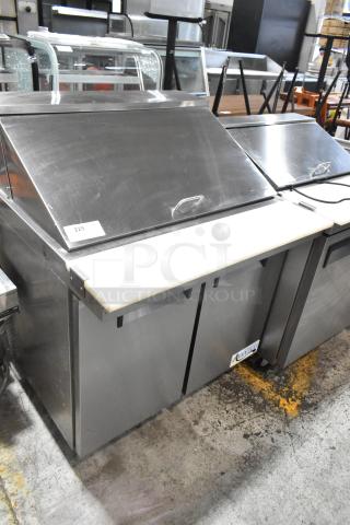2023 Avantco 178APT36MHC Stainless Steel Commercial Sandwich Salad Prep Table Bain Marie Mega Top on Commercial Casters. 115 Volts, 1 Phase. Tested and Working!