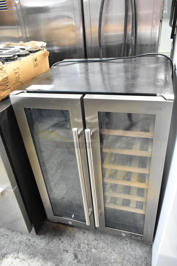 Newair NWB080SS00 Metal 2 Door Mini Wine and Beverage Cooler Merchandiser. 115 Volts, 1 Phase. Tested and Working! - Image 2 of 9