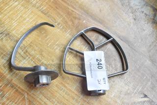 2 Metal Attachments to Hobart Mixer; Dough Hook and Paddle. 2 Times Your Bid!