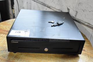 Toast Black Metal Cash Drawer.